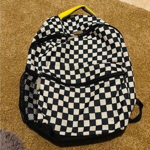 Classic Blank and White Checkered Backpack